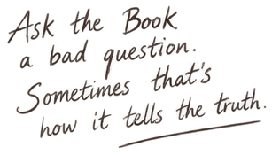 Handwritten invitation to ask a bad question.